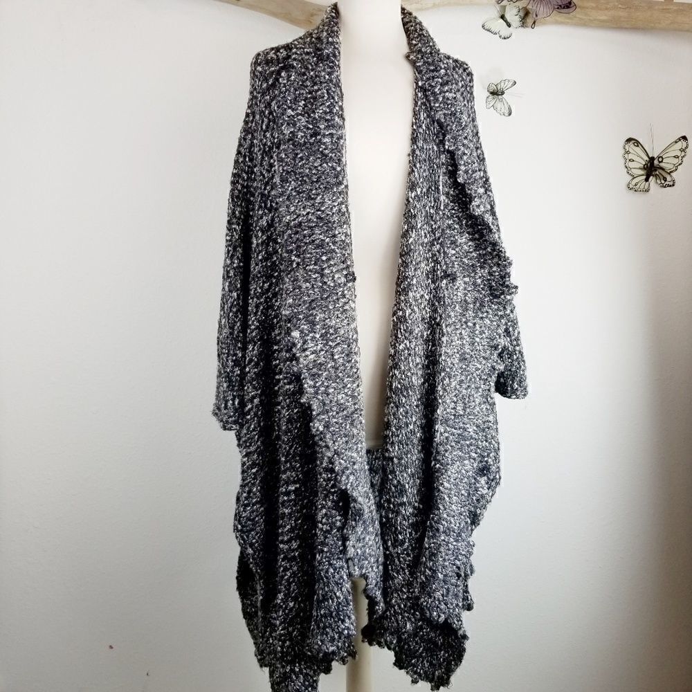 Chico's oversized chunky poncho shawl dark color